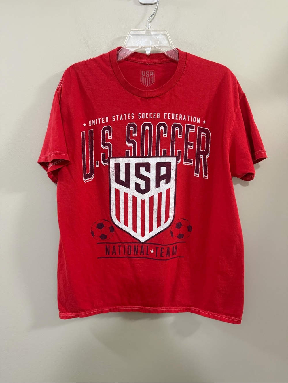 USA Soccer Red Short Sleeve Tee. Size Medium